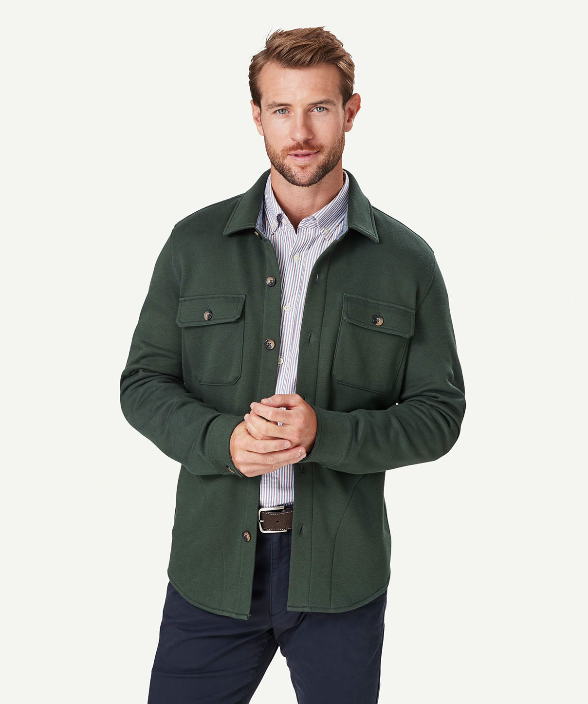 Green hot sale shacket mens