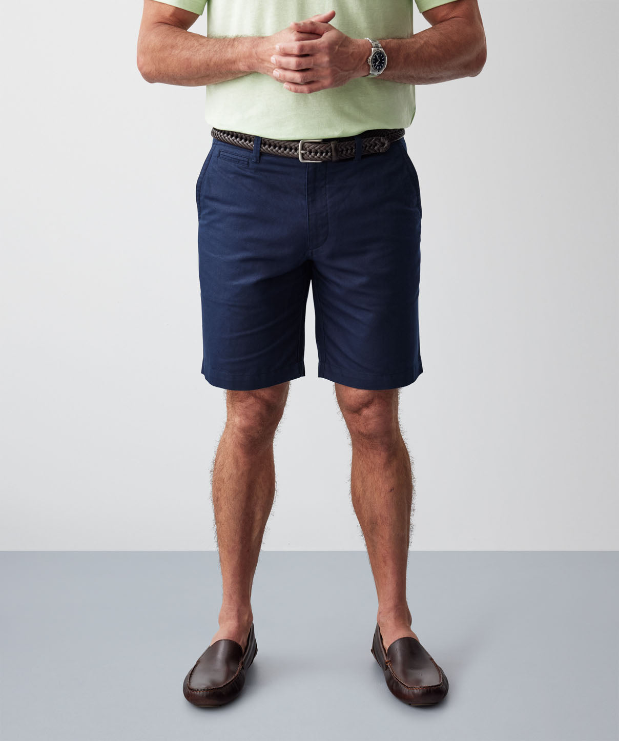 LinenBlendShorts-Navy