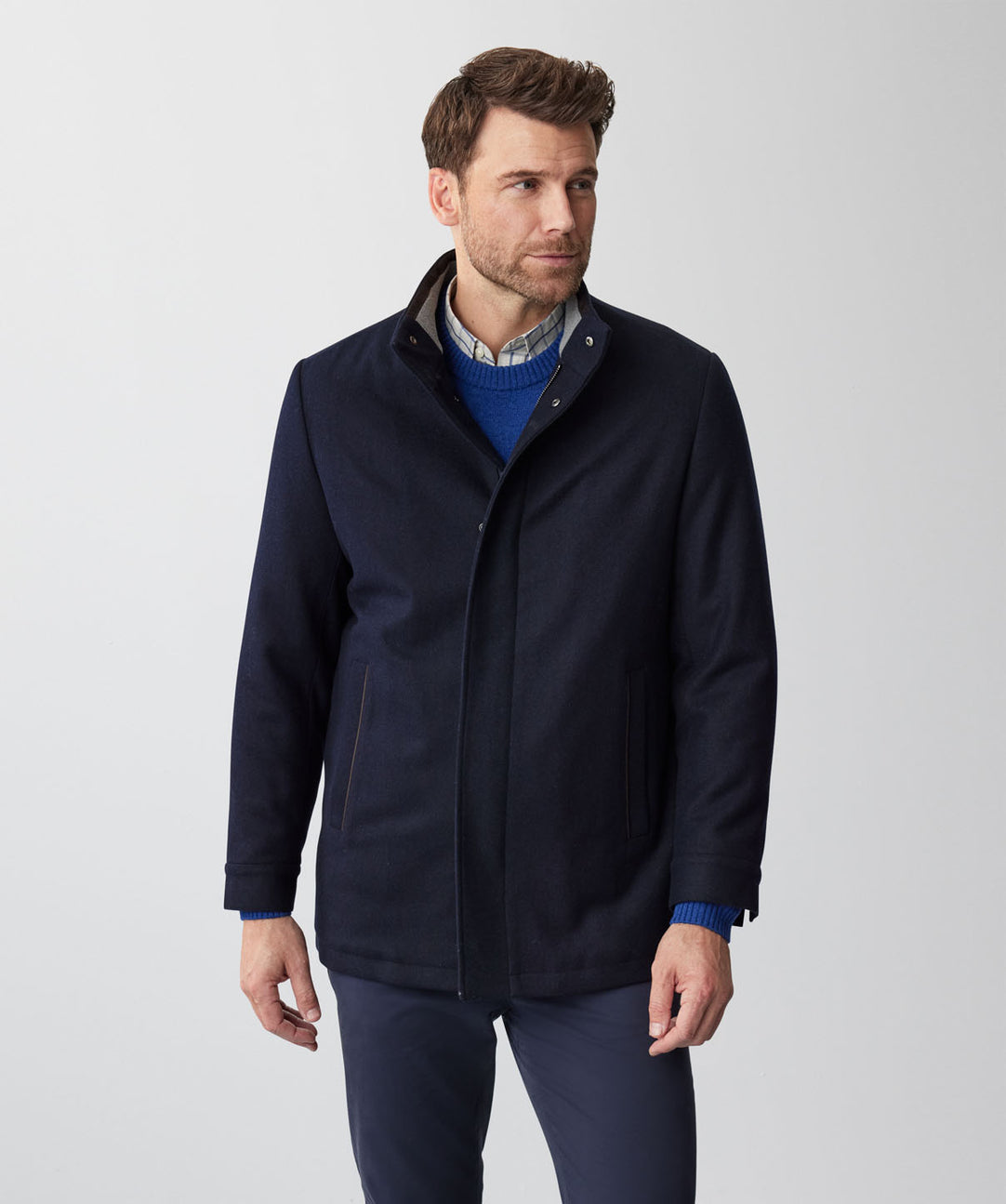 Mens navy car coat hotsell