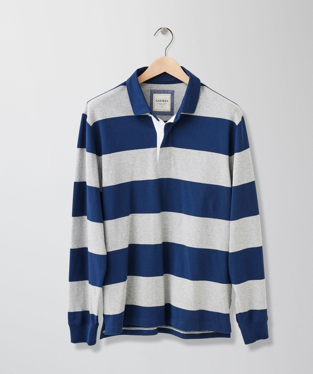 Block Stripe Rugby Jumper - Blue - Sweats - GAZMAN