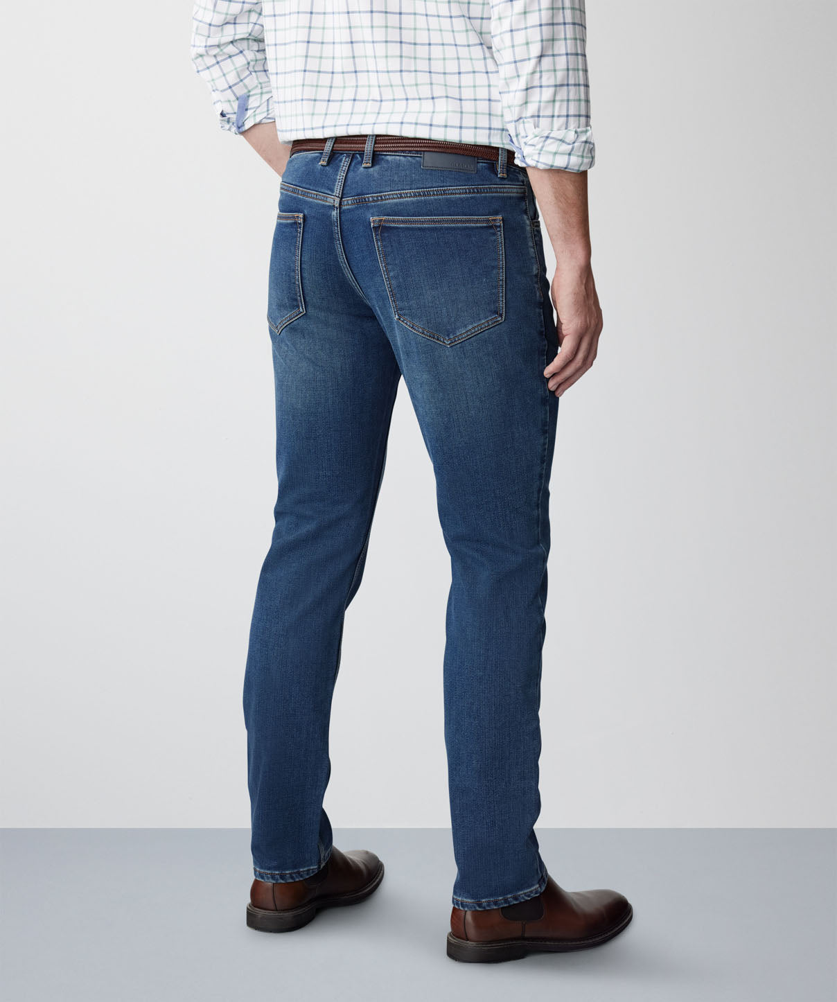 Somers Brushed Straight Jeans - Washed Indigo - Jeans - GAZMAN