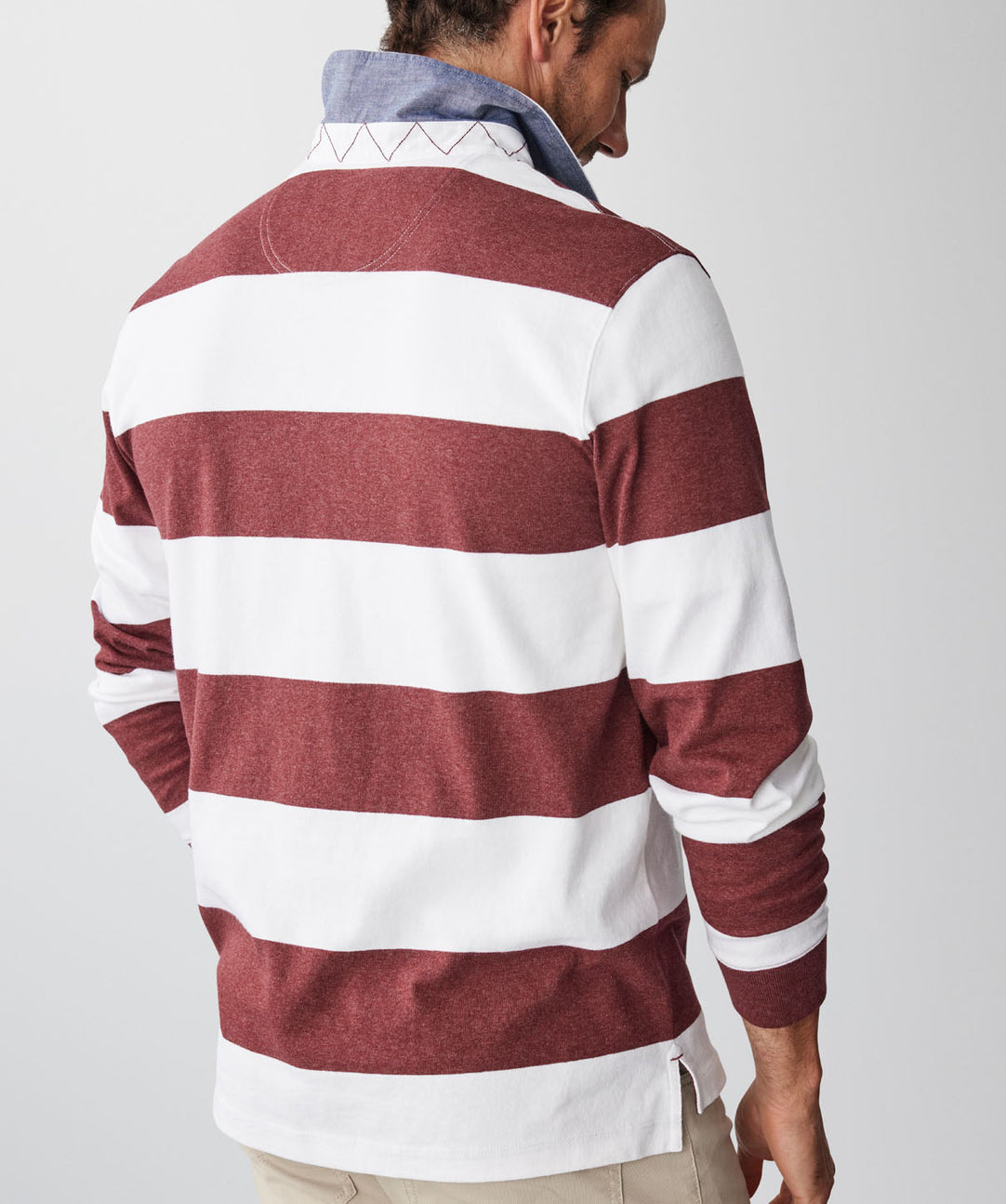 Block Stripe Rugby Jumper Brick x sweats GAZMAN