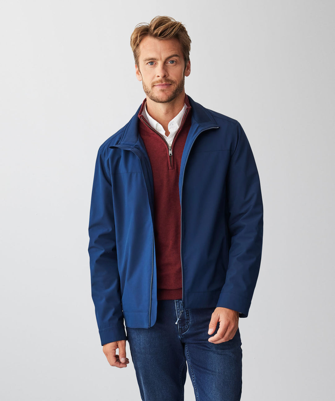 GAZFLEX Harrington Jacket Navy Casual Jackets GAZMAN