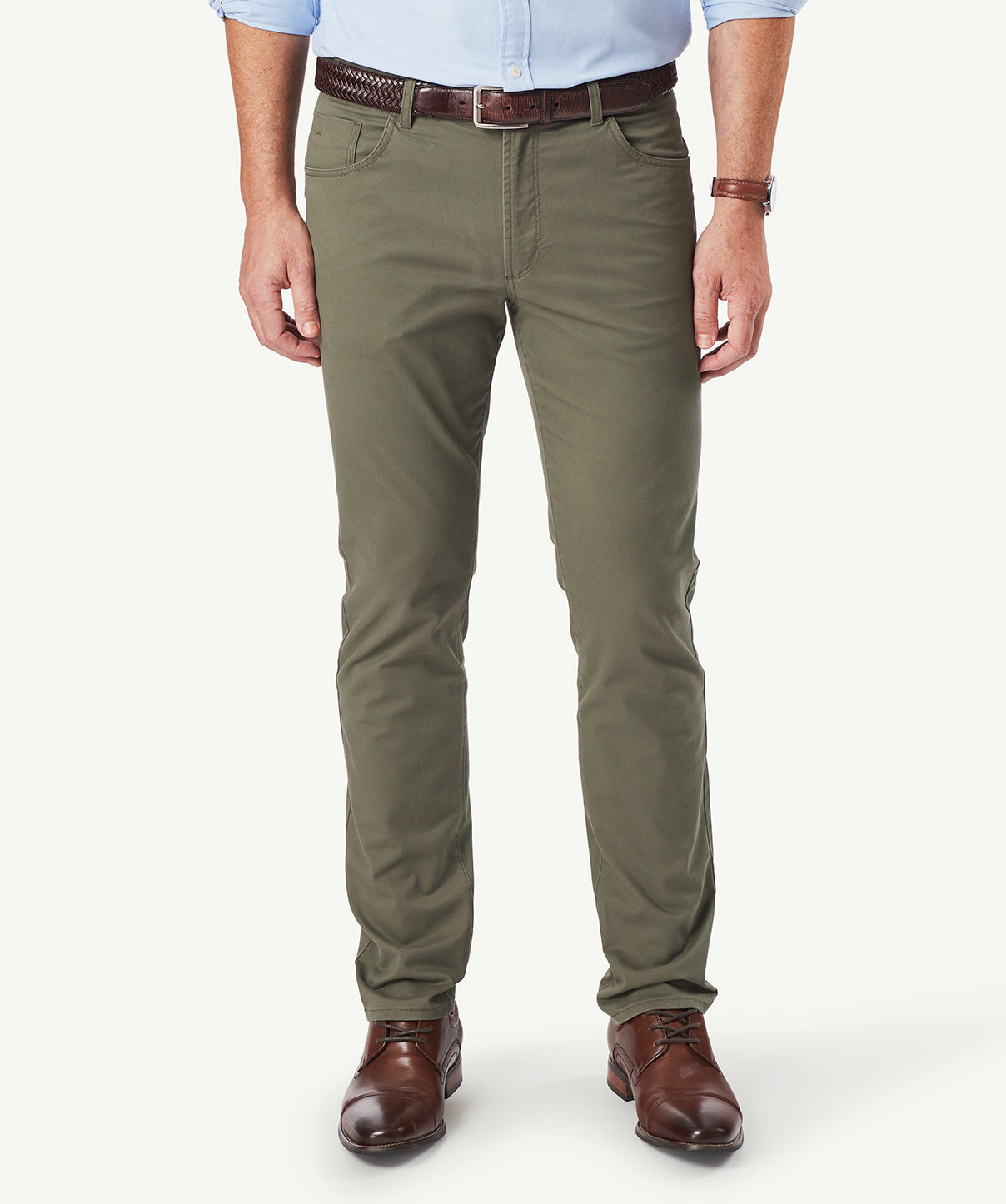 Modern Stretch 5 Pocket Pants - Army - Casual Pants - GAZMAN