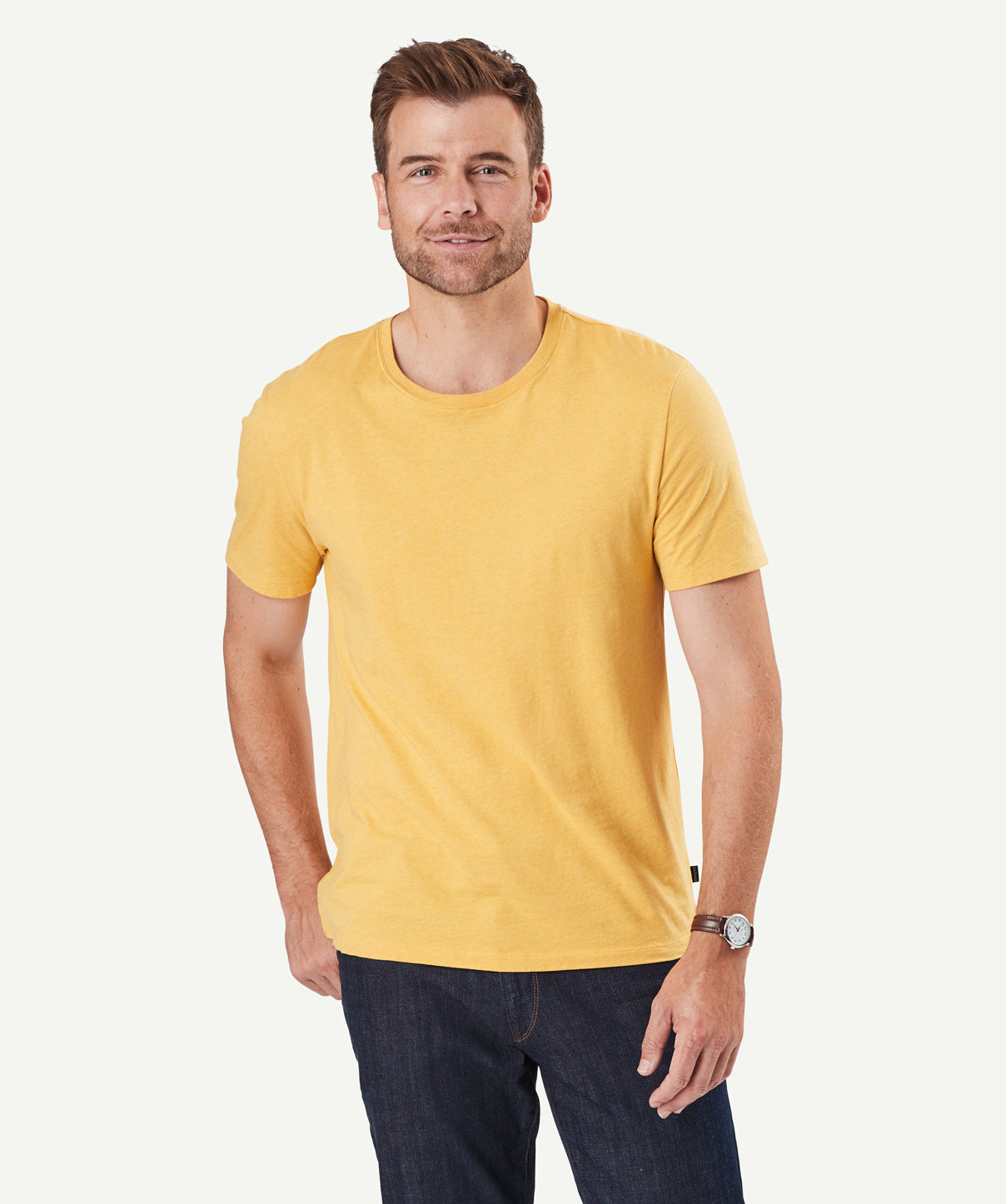 Basic Crew T-shirt - Golden Yellow - T-Shirts - GAZMAN