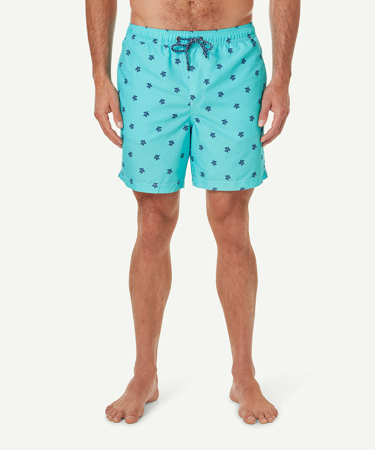 Turtle Swim Shorts - Aqua - Beach Shorts - GAZMAN