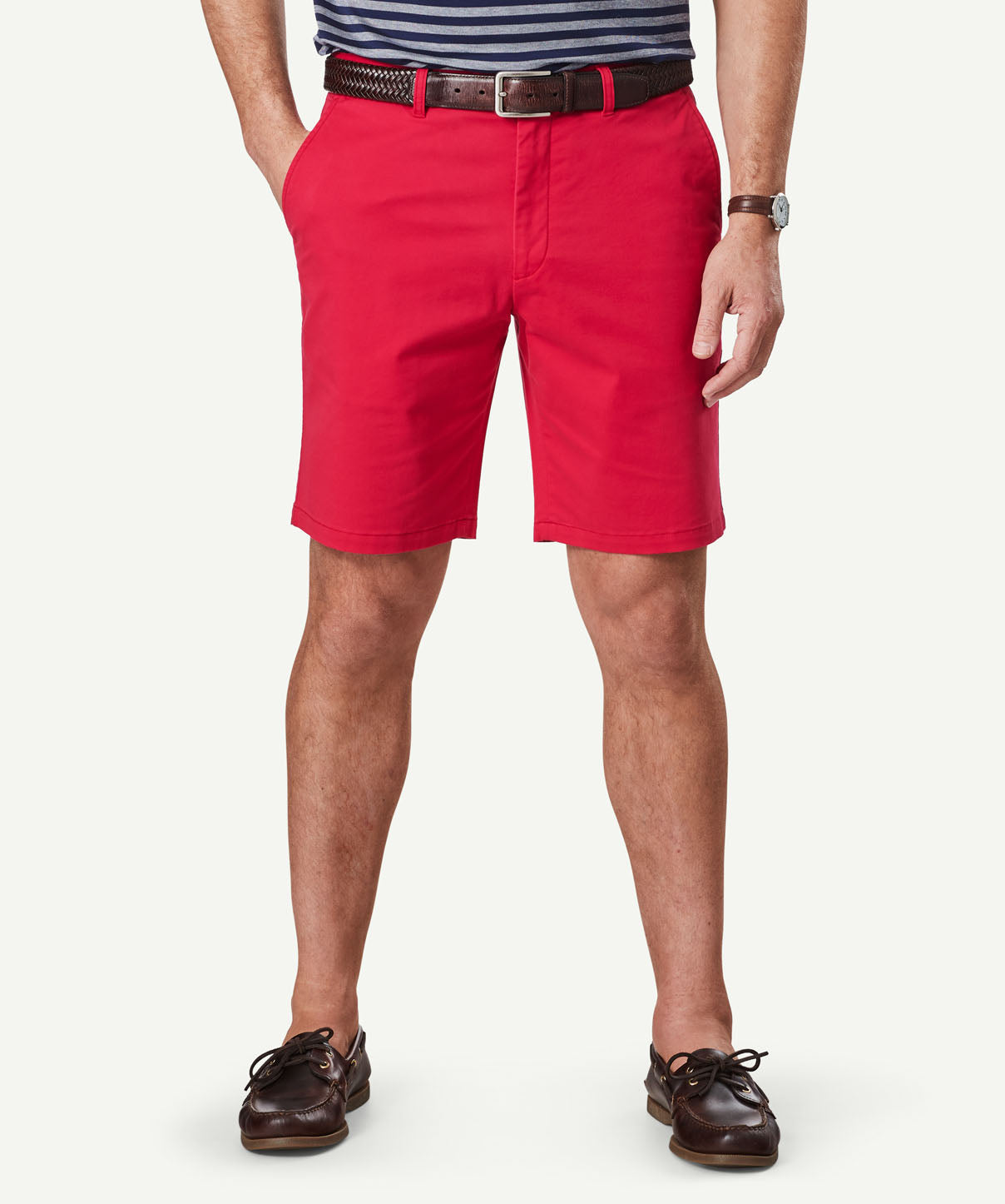 Comfort Twill Shorts - Deep Magenta - Shorts - GAZMAN