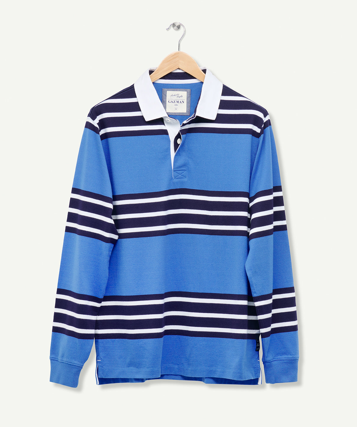 Block Stripe Rugby Jumper - Blue - Sweats - GAZMAN