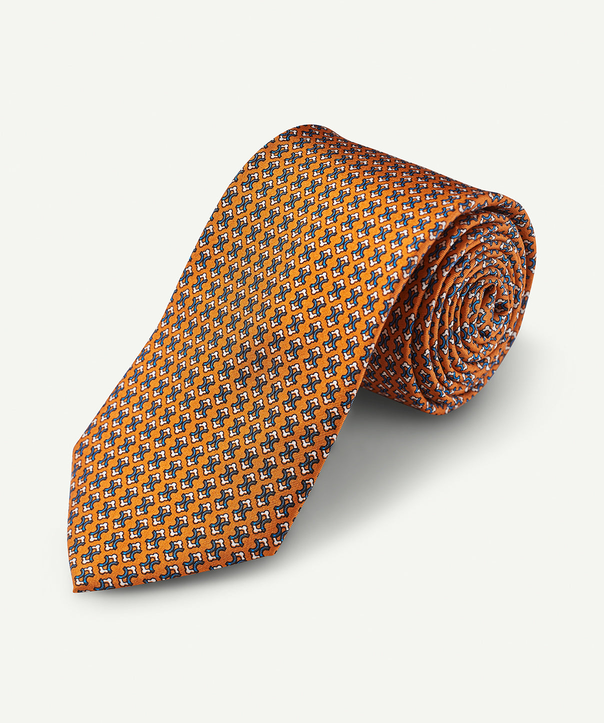 Silk Mini Classic Print Tie - Orange - Ties - GAZMAN