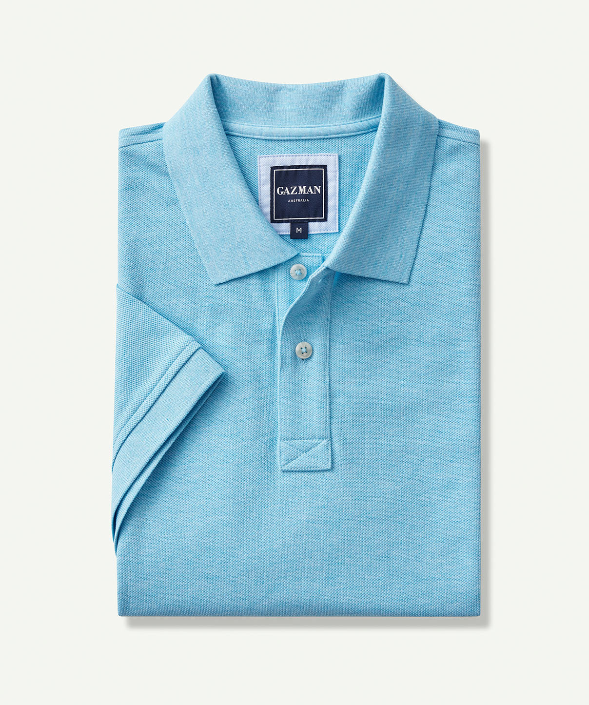 Classic Pique Polo - Cloud - Polos - GAZMAN