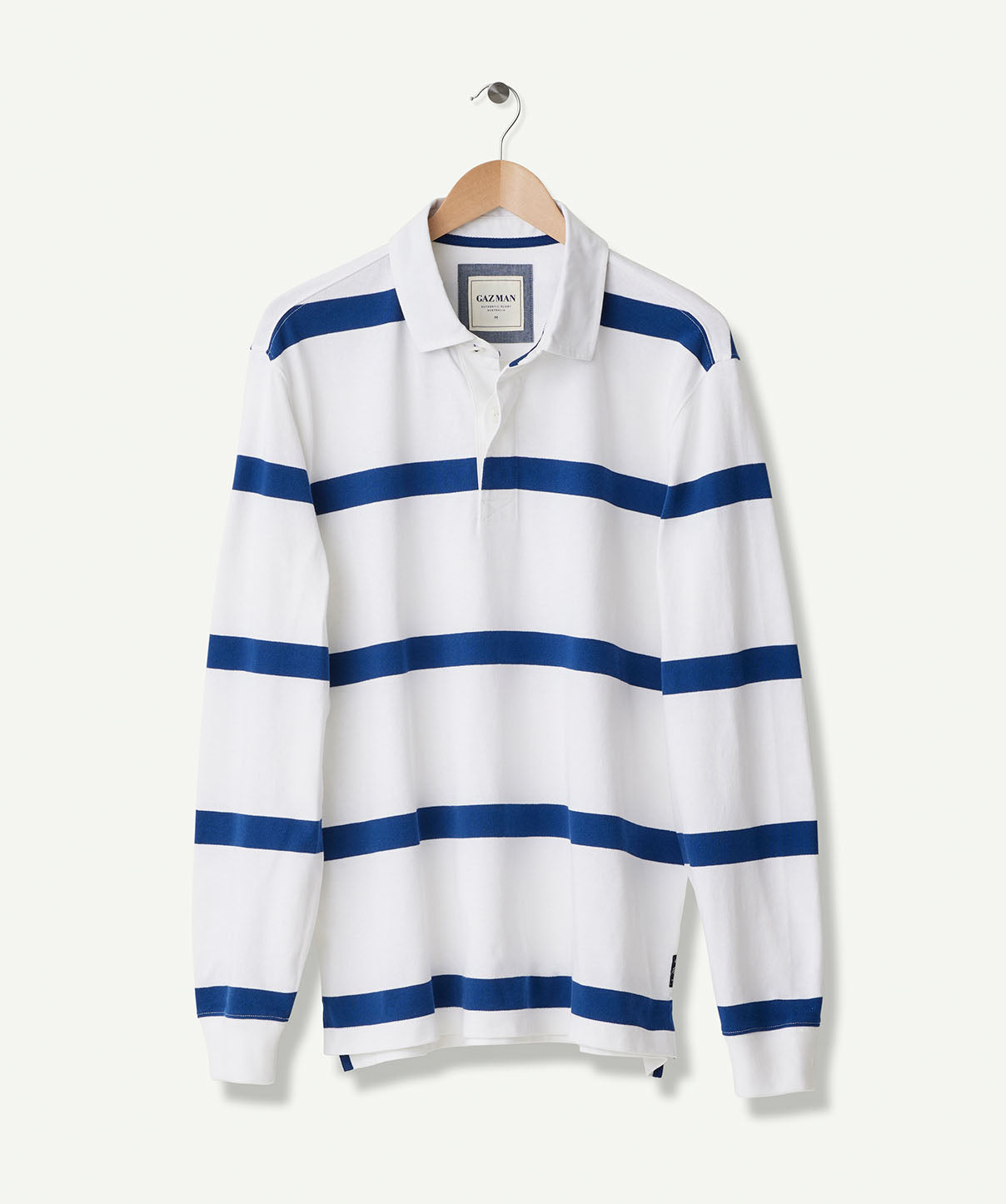 Breton Stripe Rugby Jumper - White - Sweats - GAZMAN