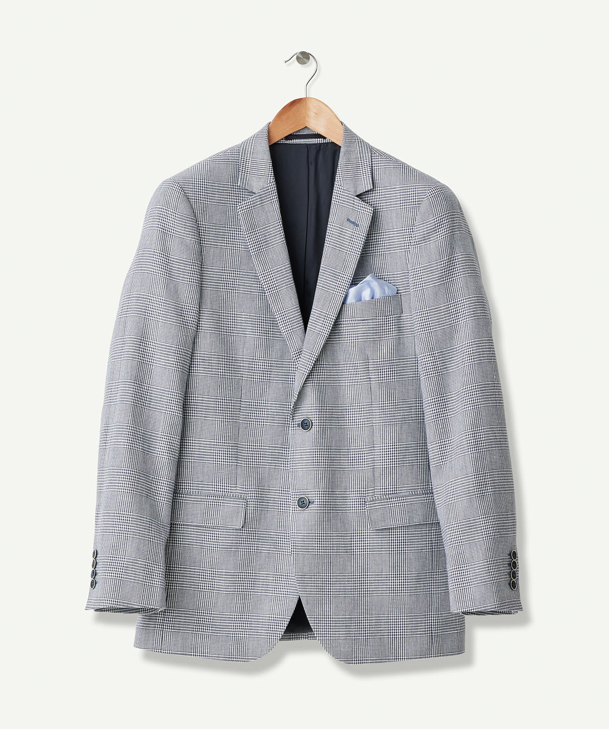 Prince of Wales Check Sports Jacket - Navy - Sports Jackets - GAZMAN