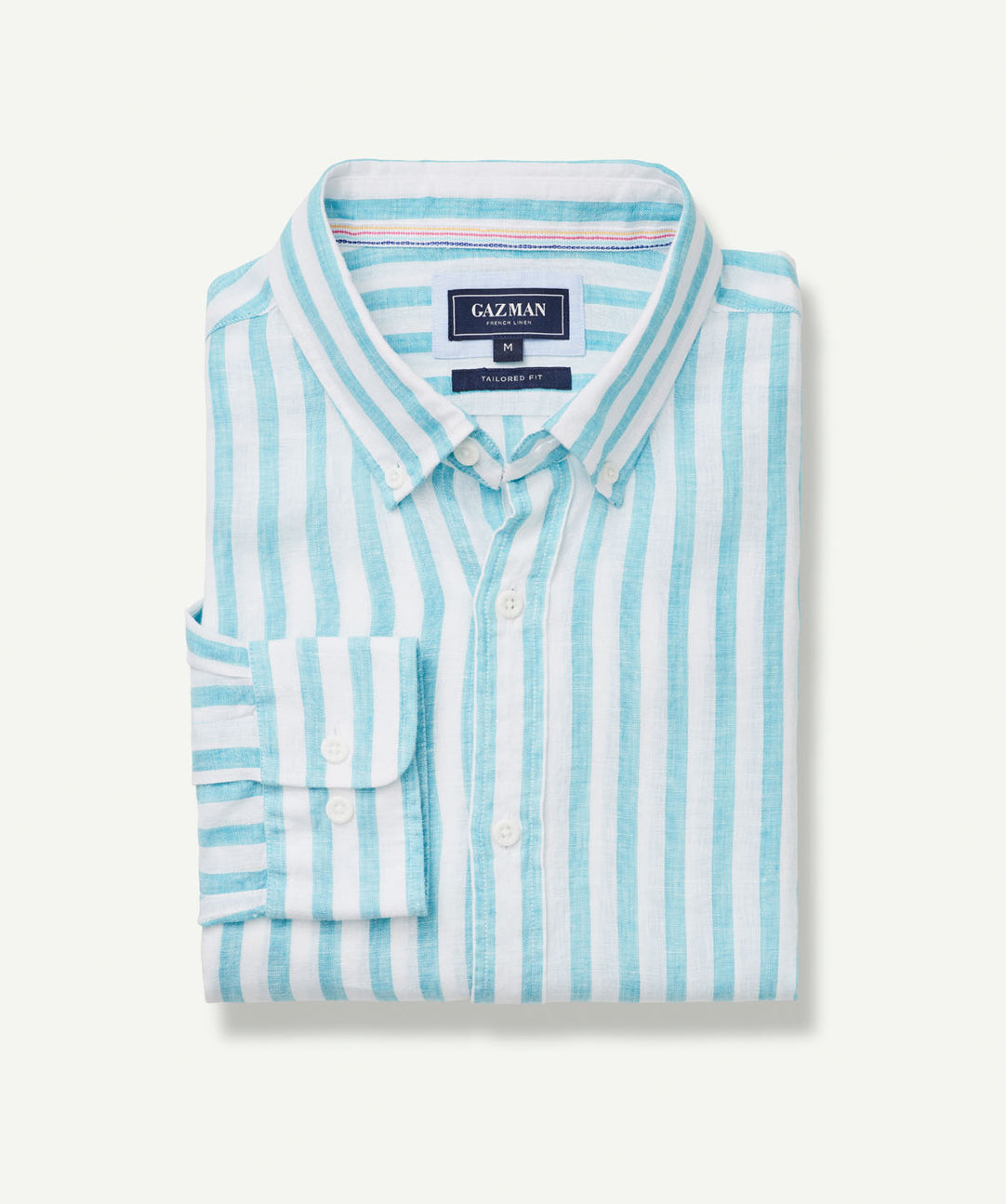 Pure French Linen Long Sleeve Shirt - Sky Blue