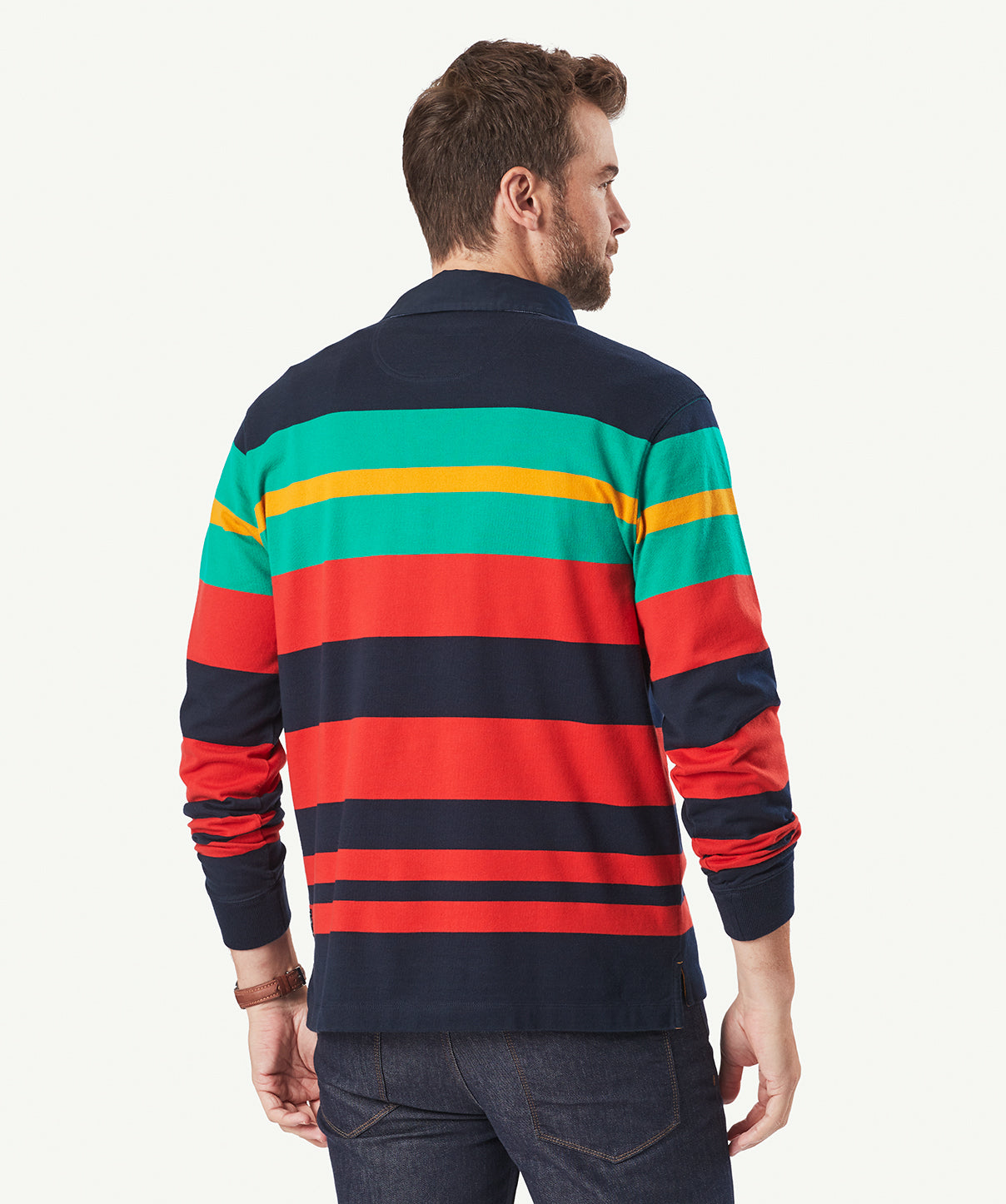 Multi Stripe Rugby Jumper - Multi Stripe - Sweats - GAZMAN