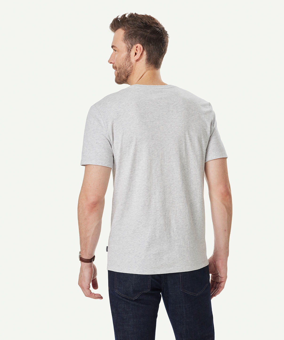 Basic Crew T-shirt - Grey Marle - T-Shirts - GAZMAN