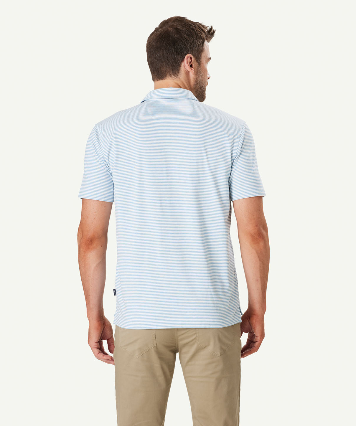 Comfort Stripe Polo - Sky Blue - Polos - GAZMAN