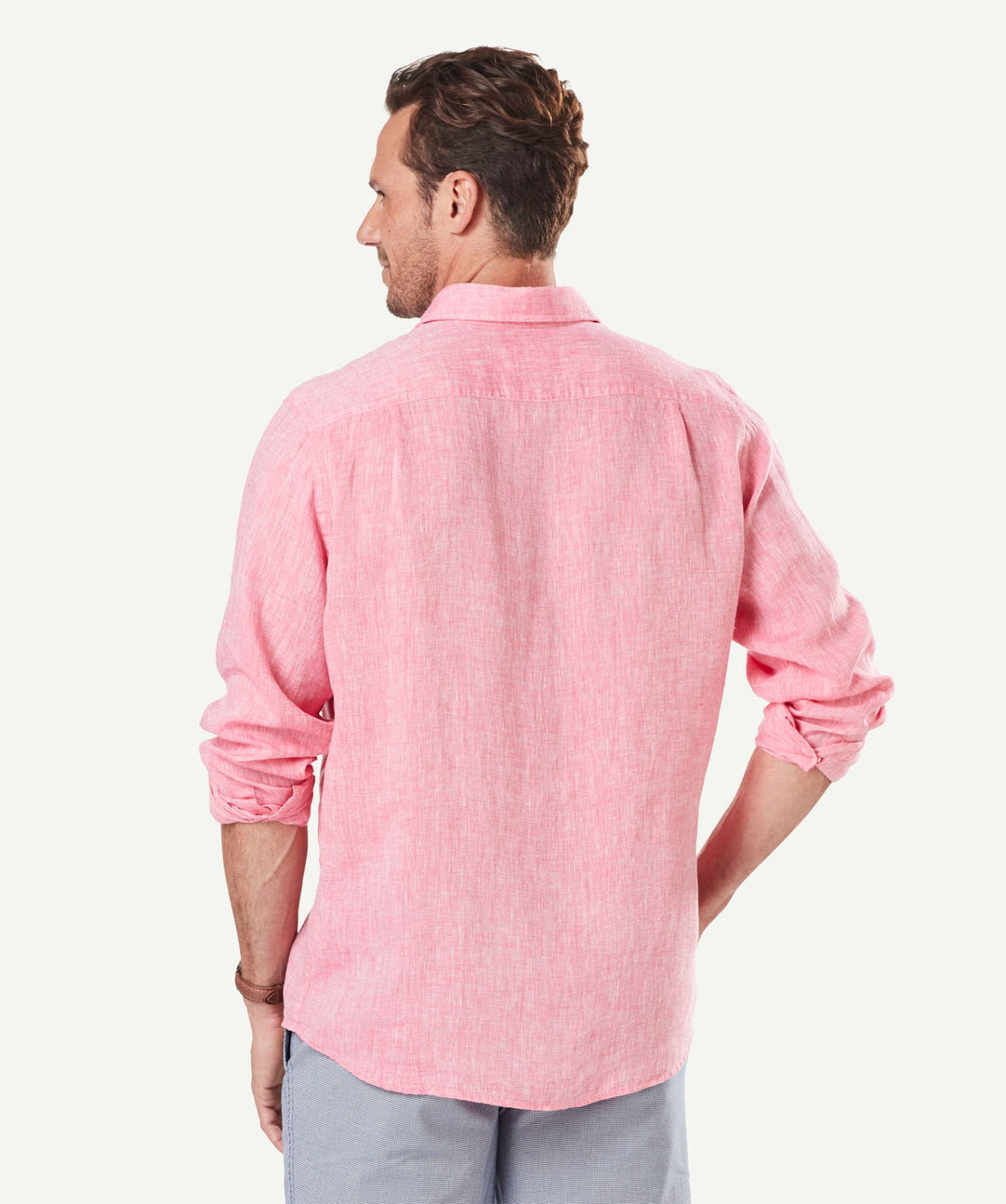 Pure French Linen Long Sleeve Shirt - Sky Blue