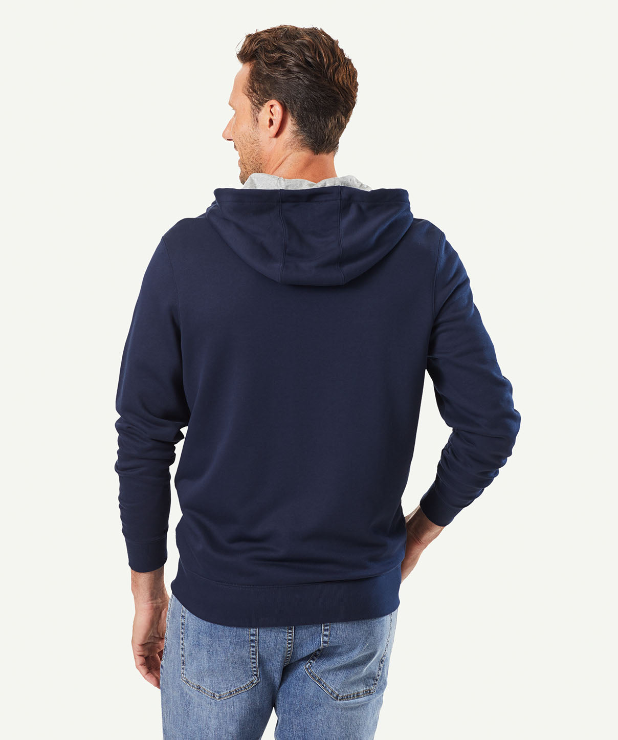 Zip Through Hoodie - Navy - Sweats - GAZMAN