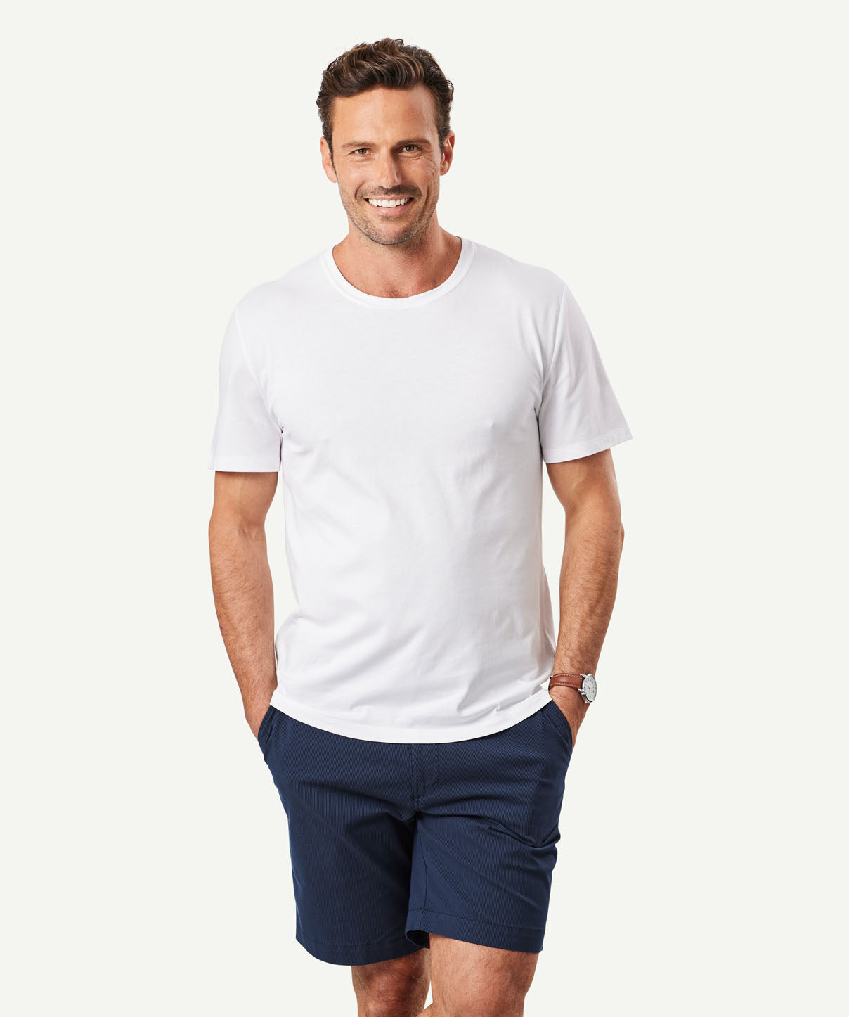 Basic Crew T-shirt - White - T-Shirts - GAZMAN